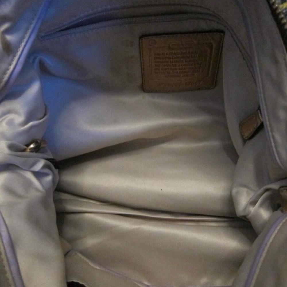 Y2K Coach Bag - Ali Large - Metallic Gold Leather Satchel Messenger Crossbody - Picture 3 of 7